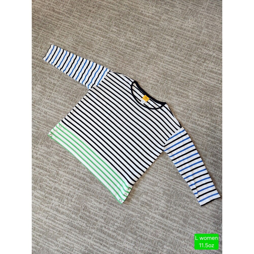 Ruby Rd women's striped color-block long sleeve top size L